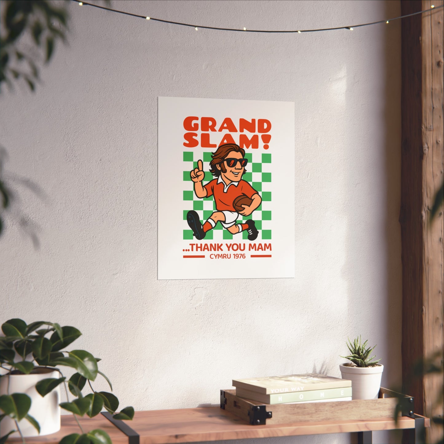 Retro Welsh Rugby 'Grand Slam 1976' Fine Art Poster