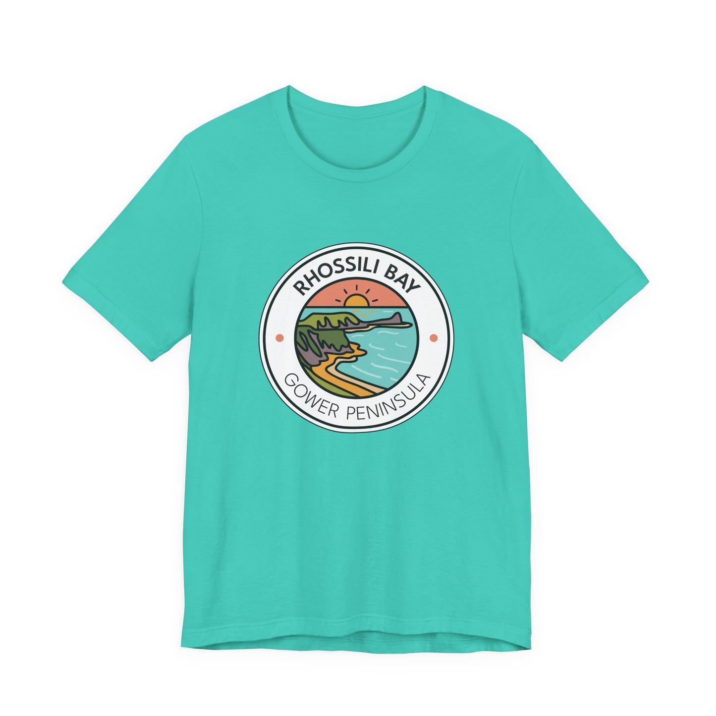 Rhossili Bay Gower Peninsula Graphic T-Shirt (Unisex)