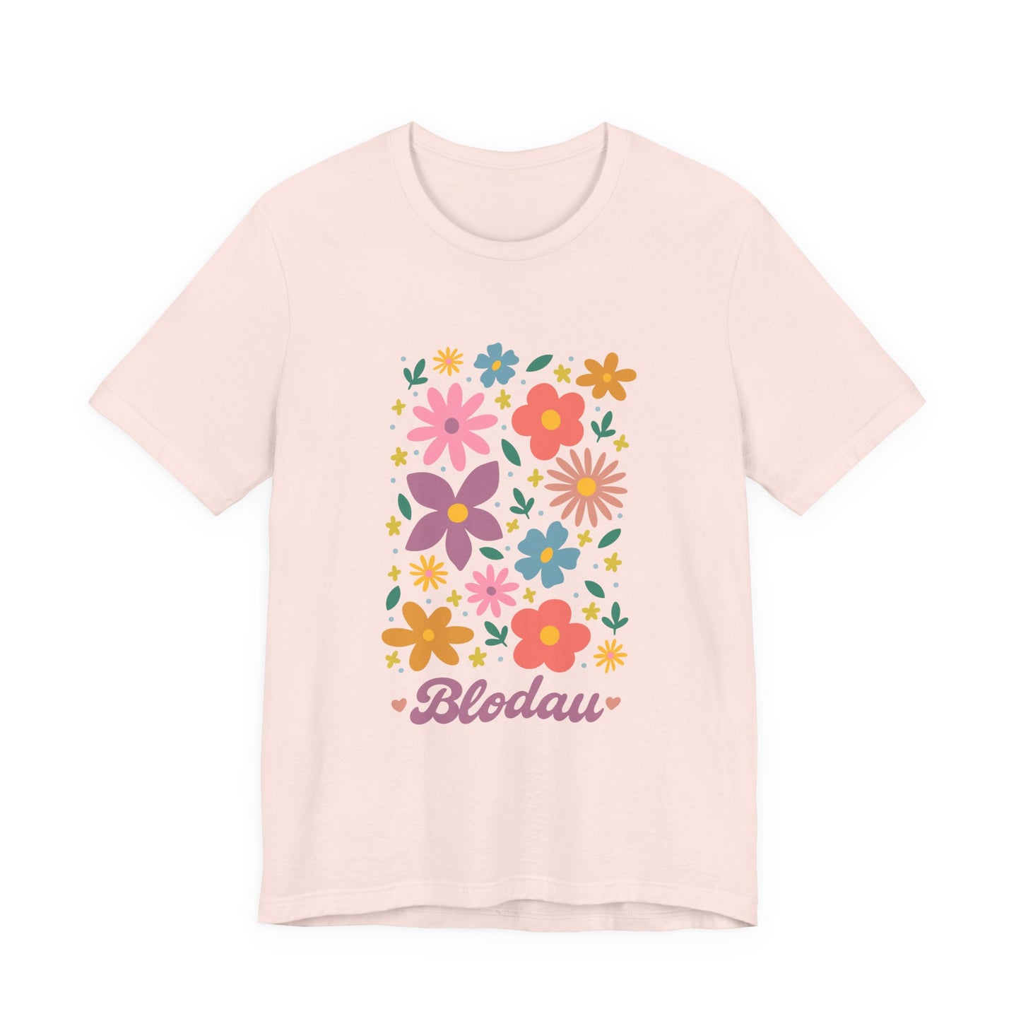 Retro Floral 'Blodau' T-Shirt (Unisex) - Colourful Welsh Wildflower Tee