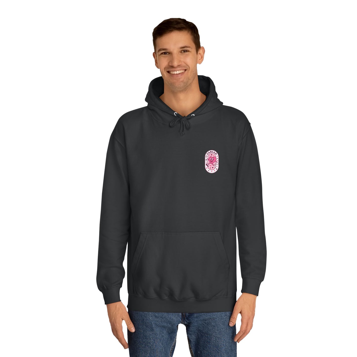 Retro Heart 'Cariad' Unisex Hoodie