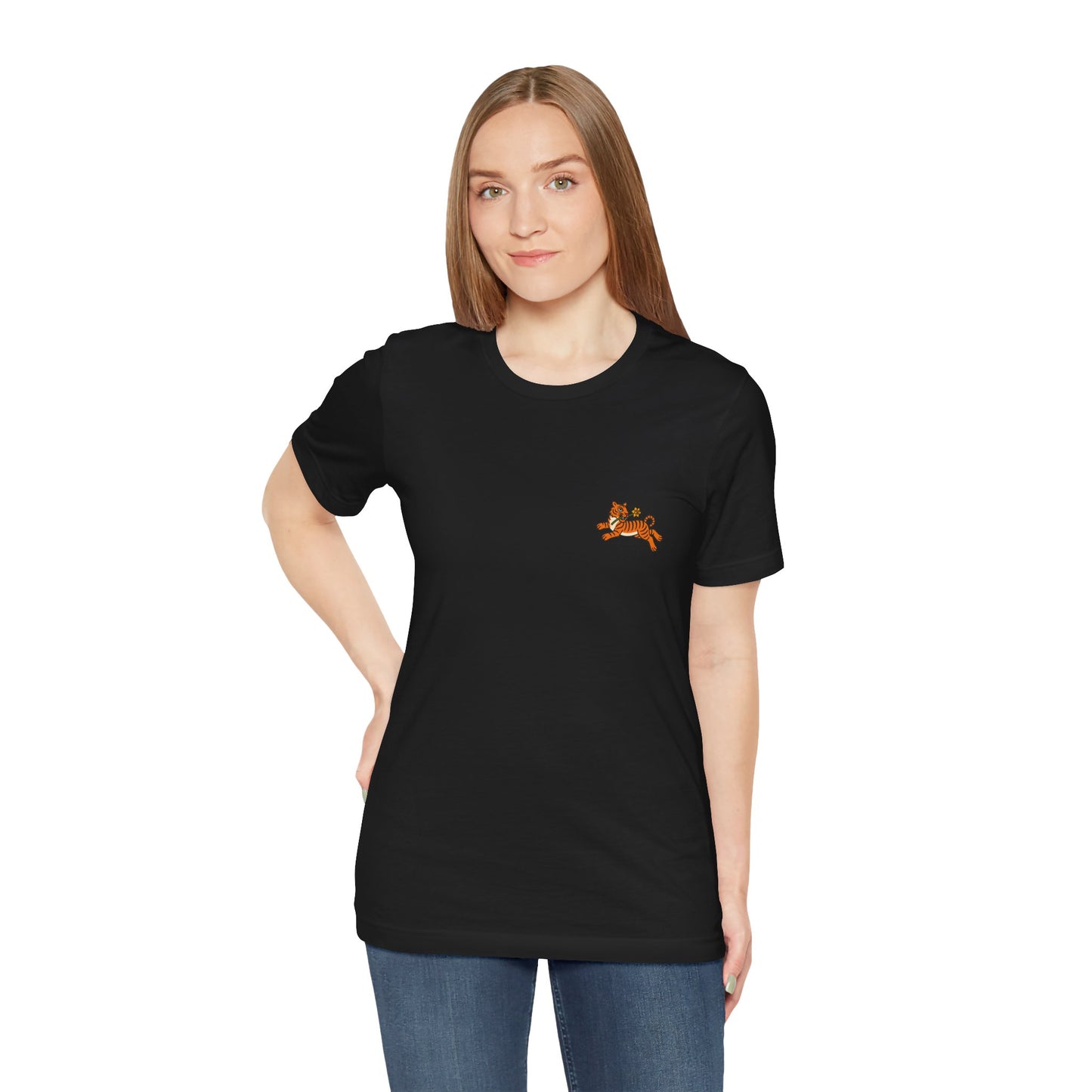 Tiger & Daffodil Minimal Graphic T-Shirt (Unisex)