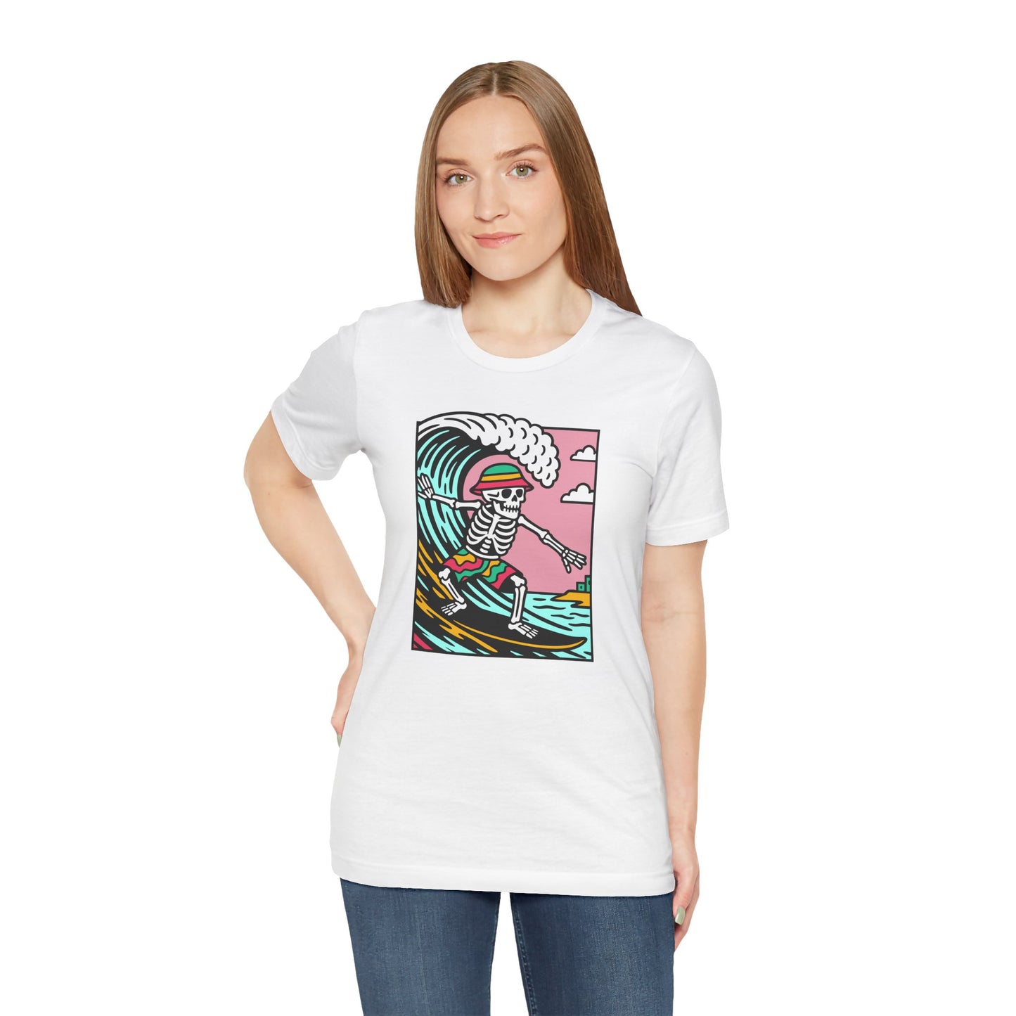 Skeleton Glyndŵr Surfer Graphic Tee (Unisex)