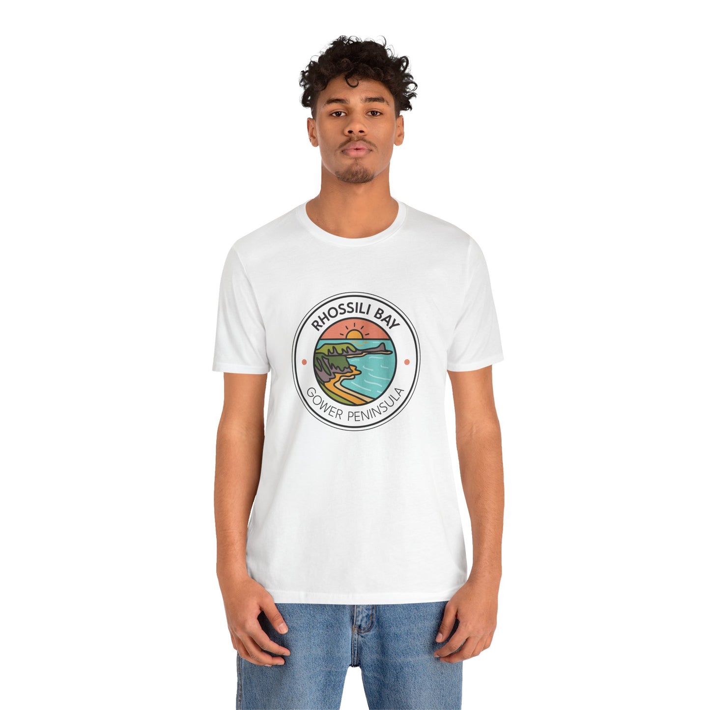 Rhossili Bay Gower Peninsula Graphic T-Shirt (Unisex)