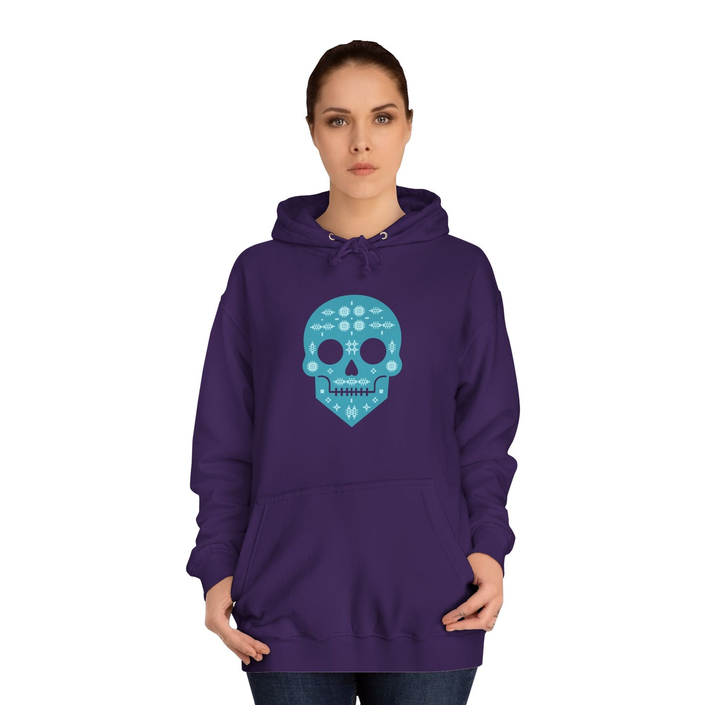 Day of the Dead Welsh Tapestry Skull Hoodie (Unisex)