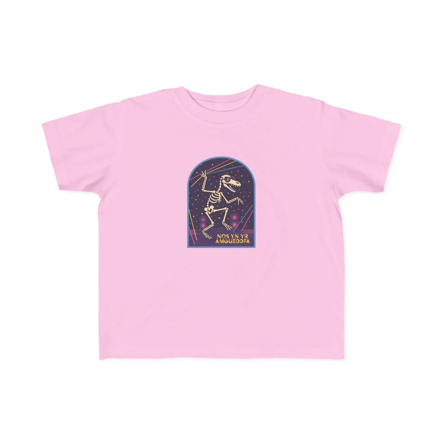 Toddler Fossil Dance T-Shirt - 'Nos Yn Yr Amgueddfa'