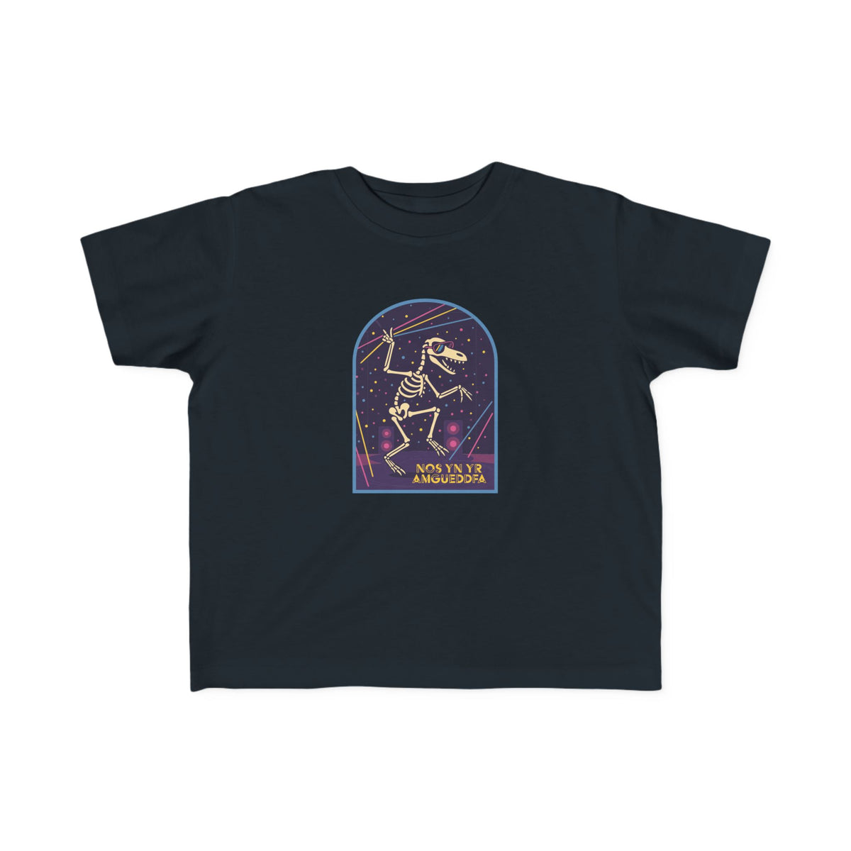 Infant Fossil Dance T-Shirt - 'Nos Yn Yr Amgueddfa'
