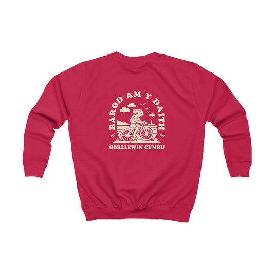 Kids 'Barod Am Y Daith' West Wales Cycling Jumper (Double Sided)