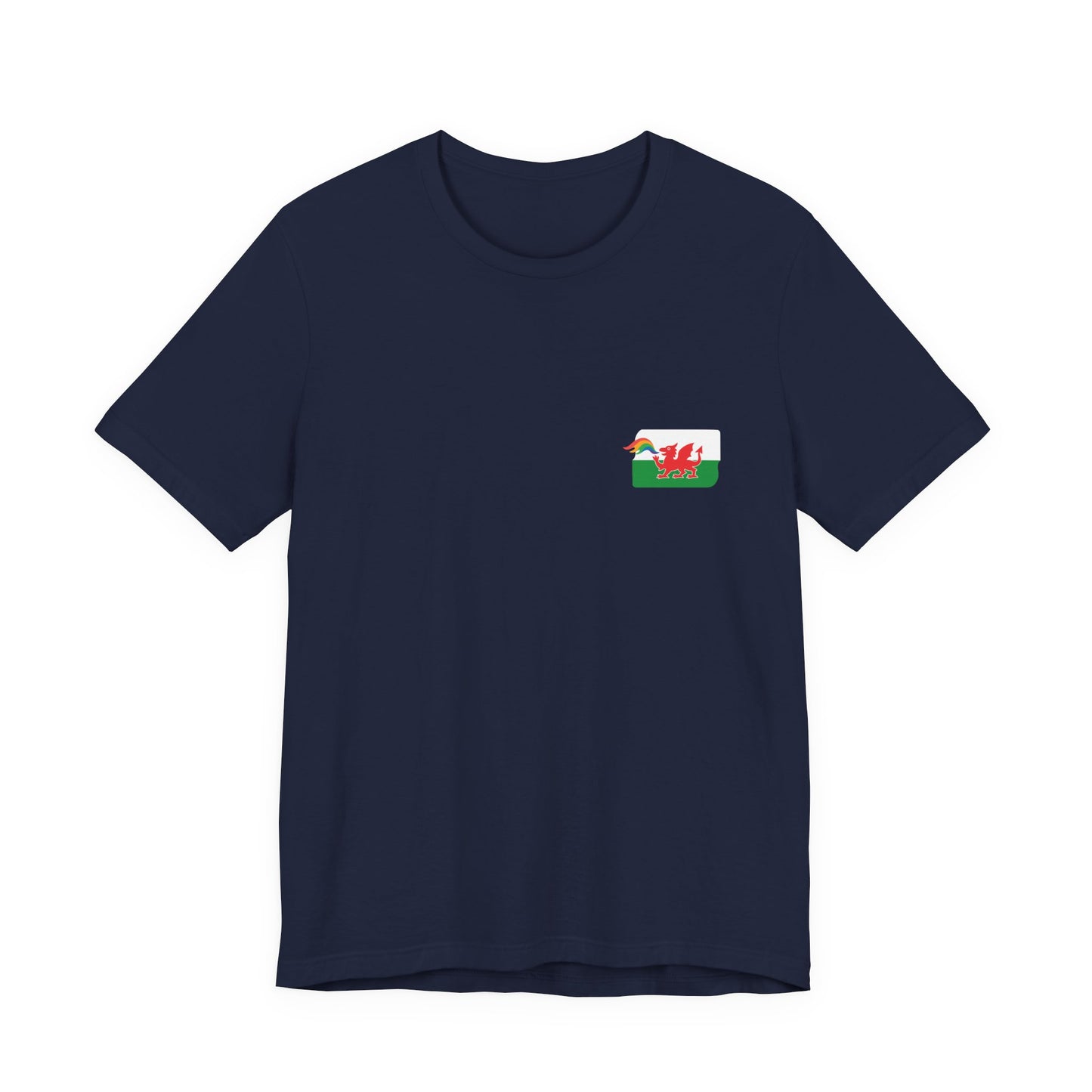 Welsh Dragon Rainbow Tee (Unisex) — Yma o Hyd Graphic T-Shirt (Double sided)