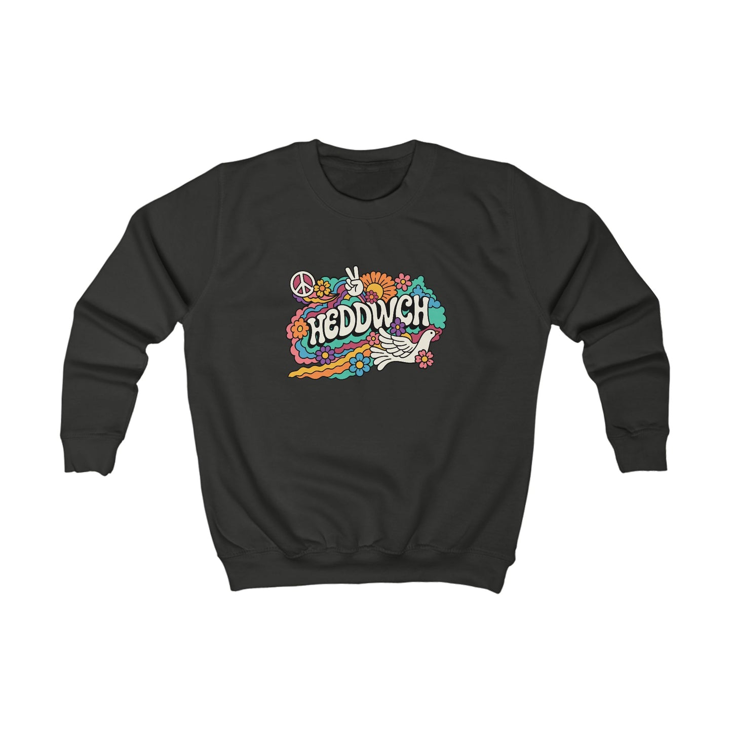 Kids Retro 'Heddwch' Jumper