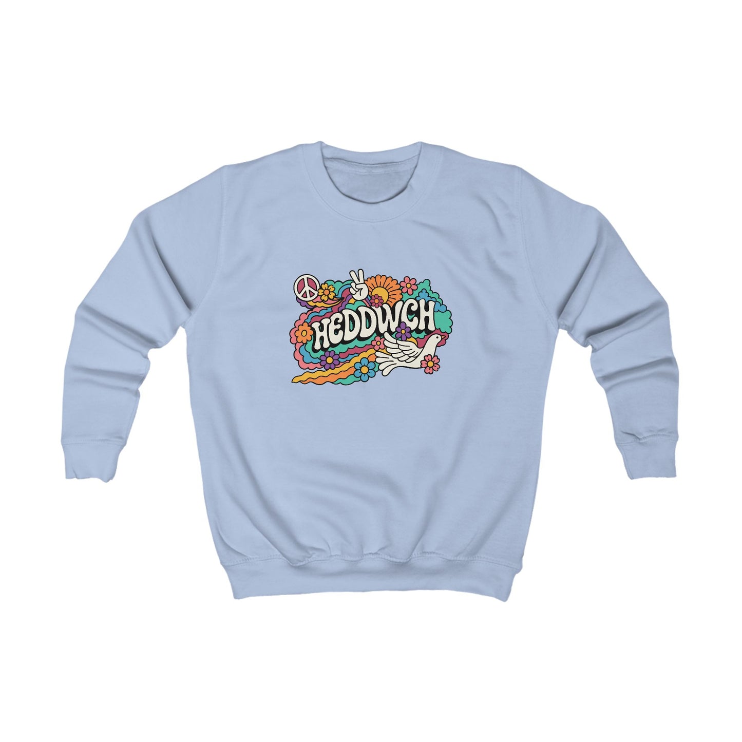 Kids Retro 'Heddwch' Jumper
