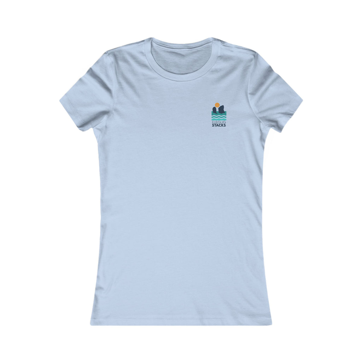 Women's 'Elegug Stacks' Tee (Slim Fit) - Minimal Coastal