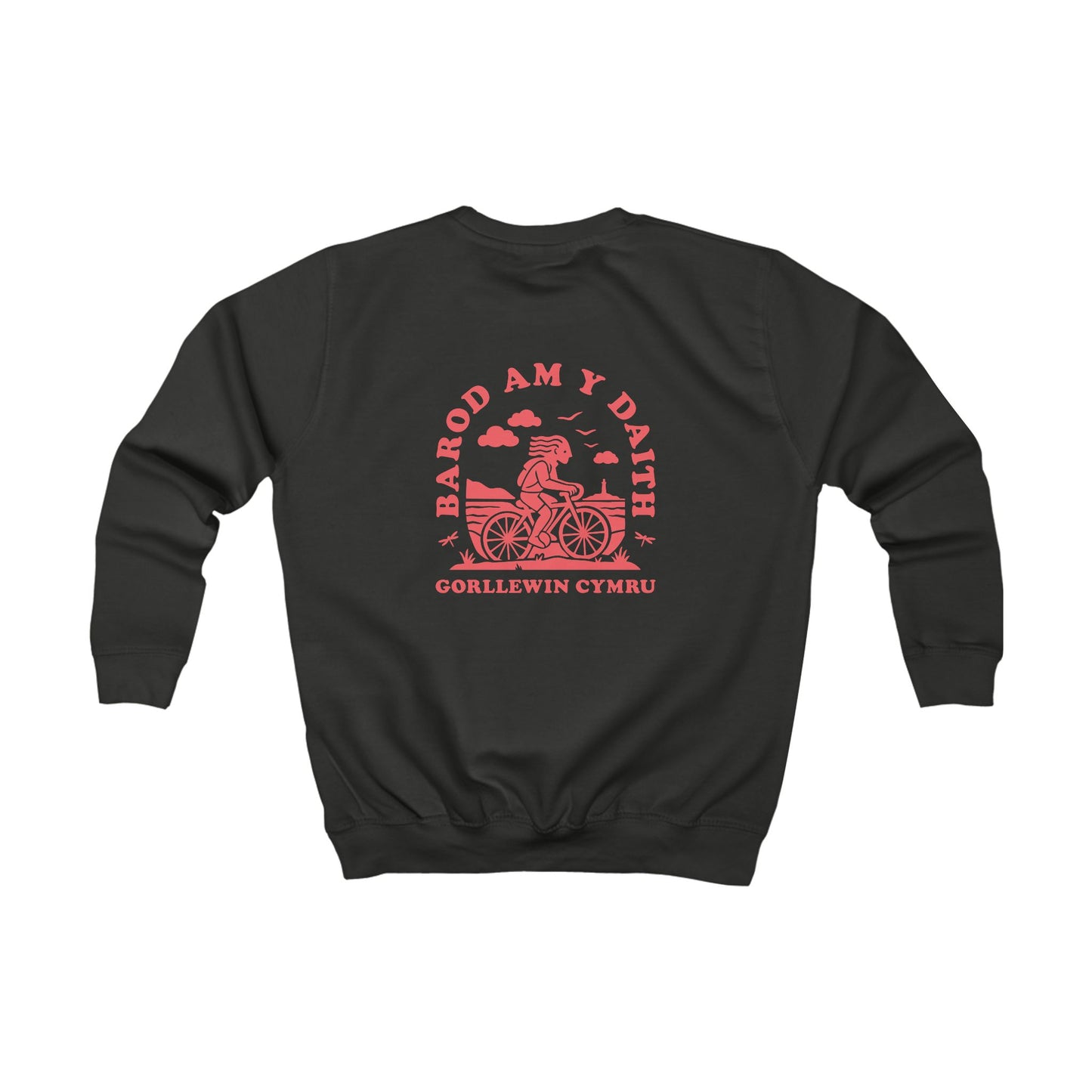 Kids 'Barod Am Y Daith' West Wales Cycling Jumper (Double Sided)