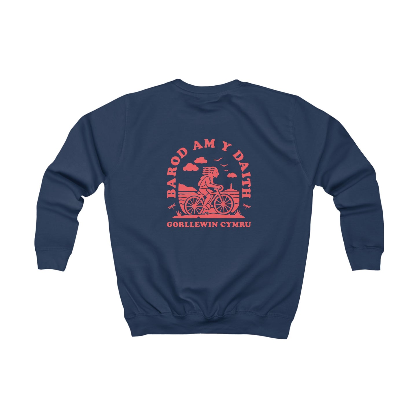 Kids 'Barod Am Y Daith' West Wales Cycling Jumper (Double Sided)