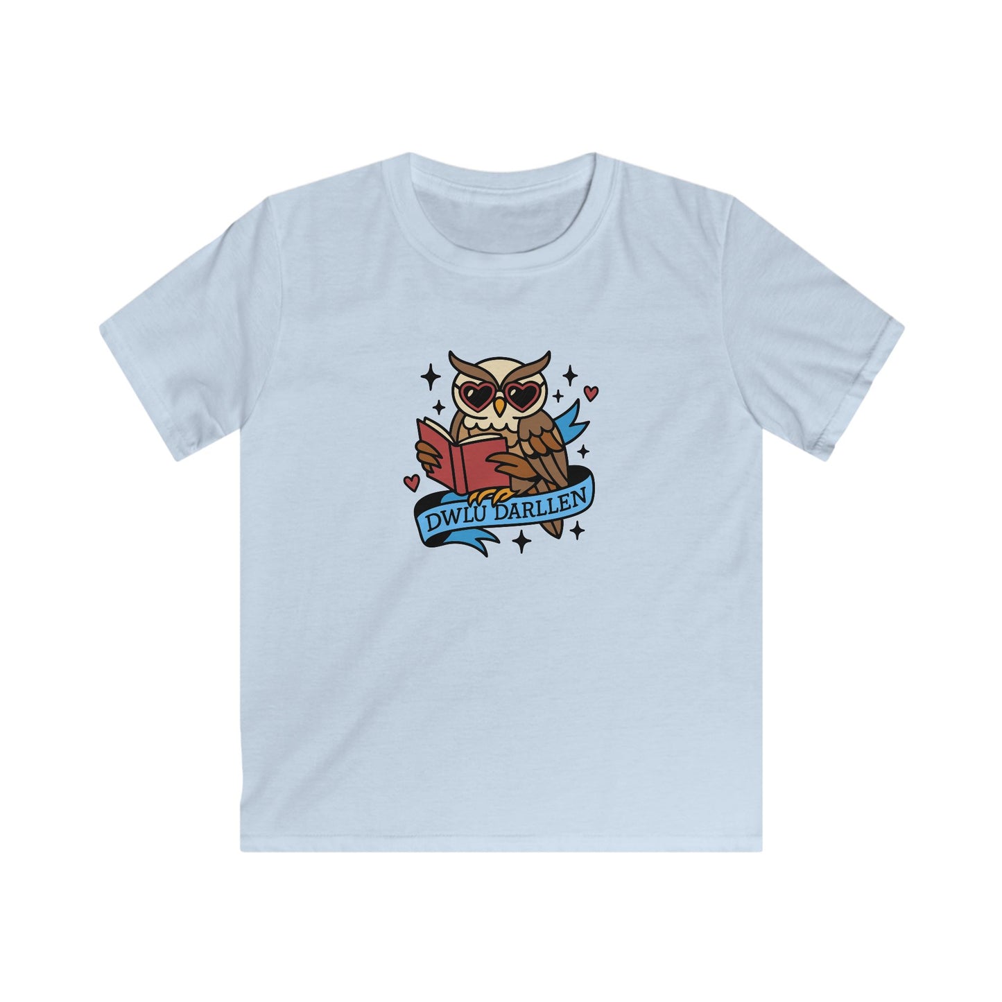 Love Reading - "Dwli Darllen" - Retro Kids T-Shirt - Tattoo Style