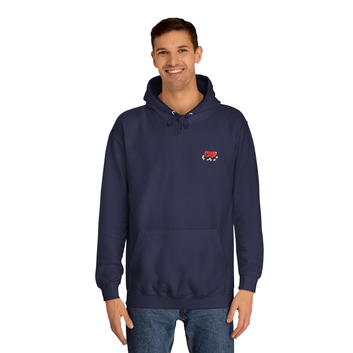 Retro Cherries Patagonia Unisex Hoodie - "Ceirios Trelew" (Double Sided)