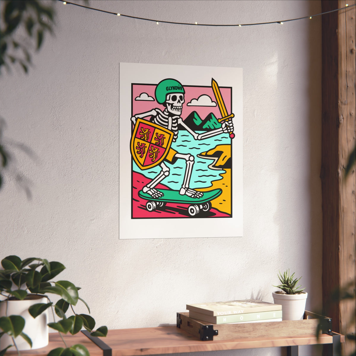 Owain Glyndŵr Skateboarding Fine Art Poster