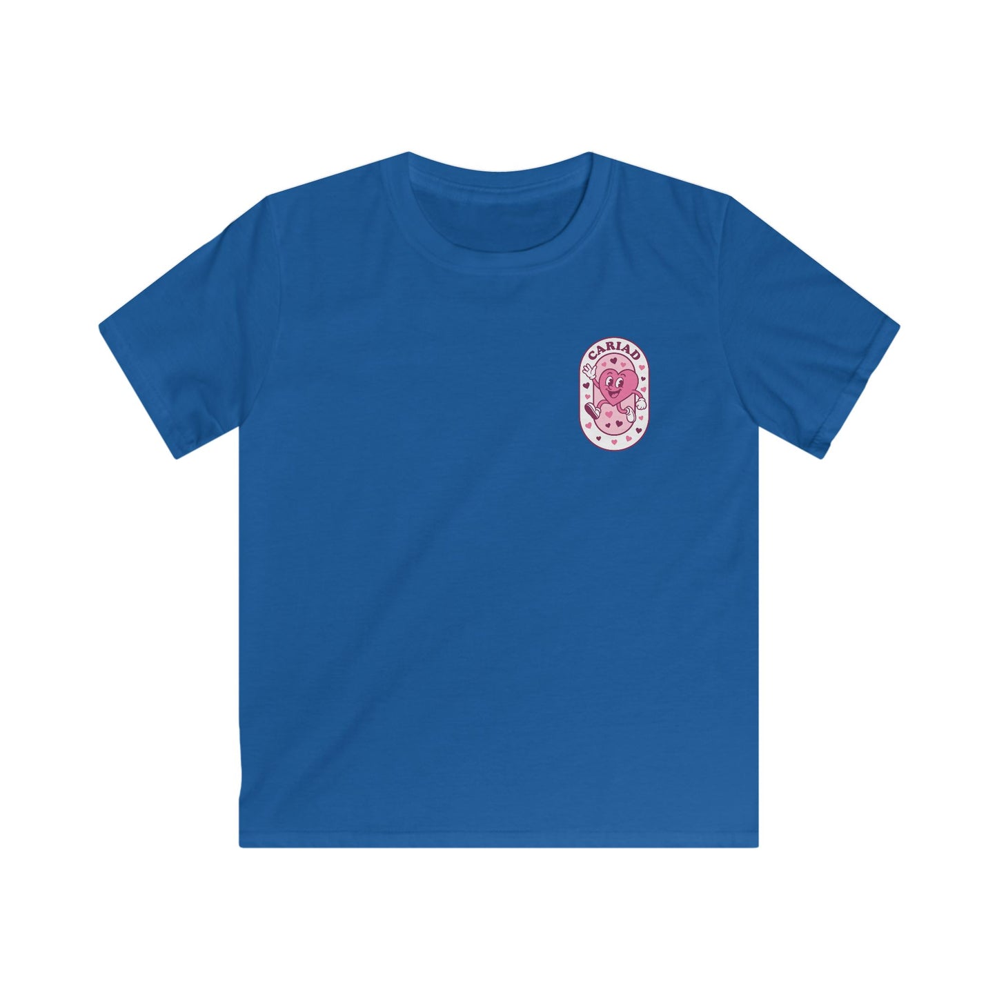 Kids Cariad Tee — Welsh Retro Heart T-Shirt