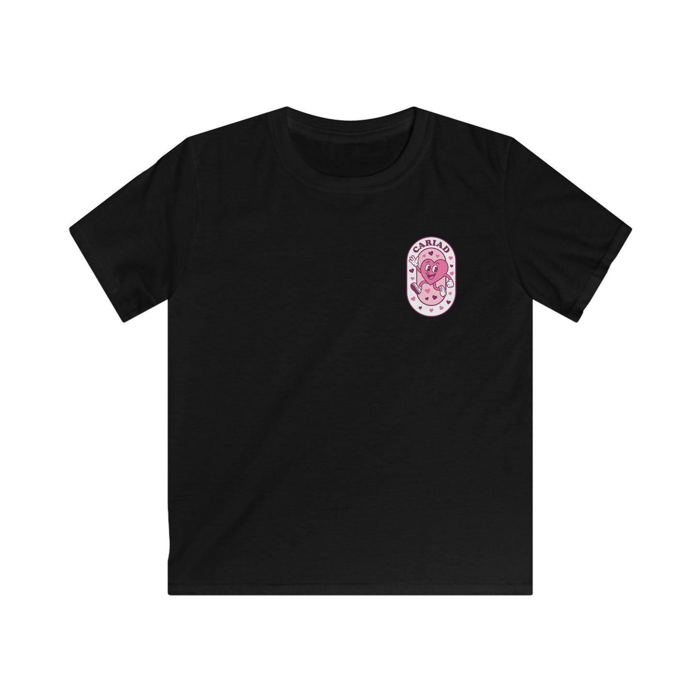 Kids Cariad Tee — Welsh Retro Heart T-Shirt