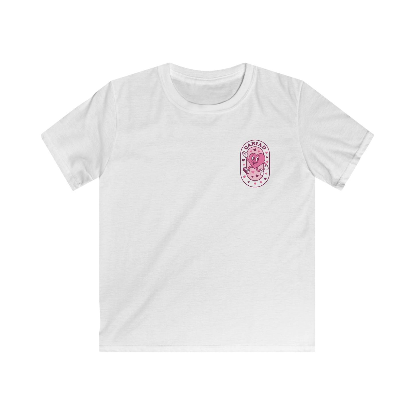 Kids Cariad Tee — Welsh Retro Heart T-Shirt