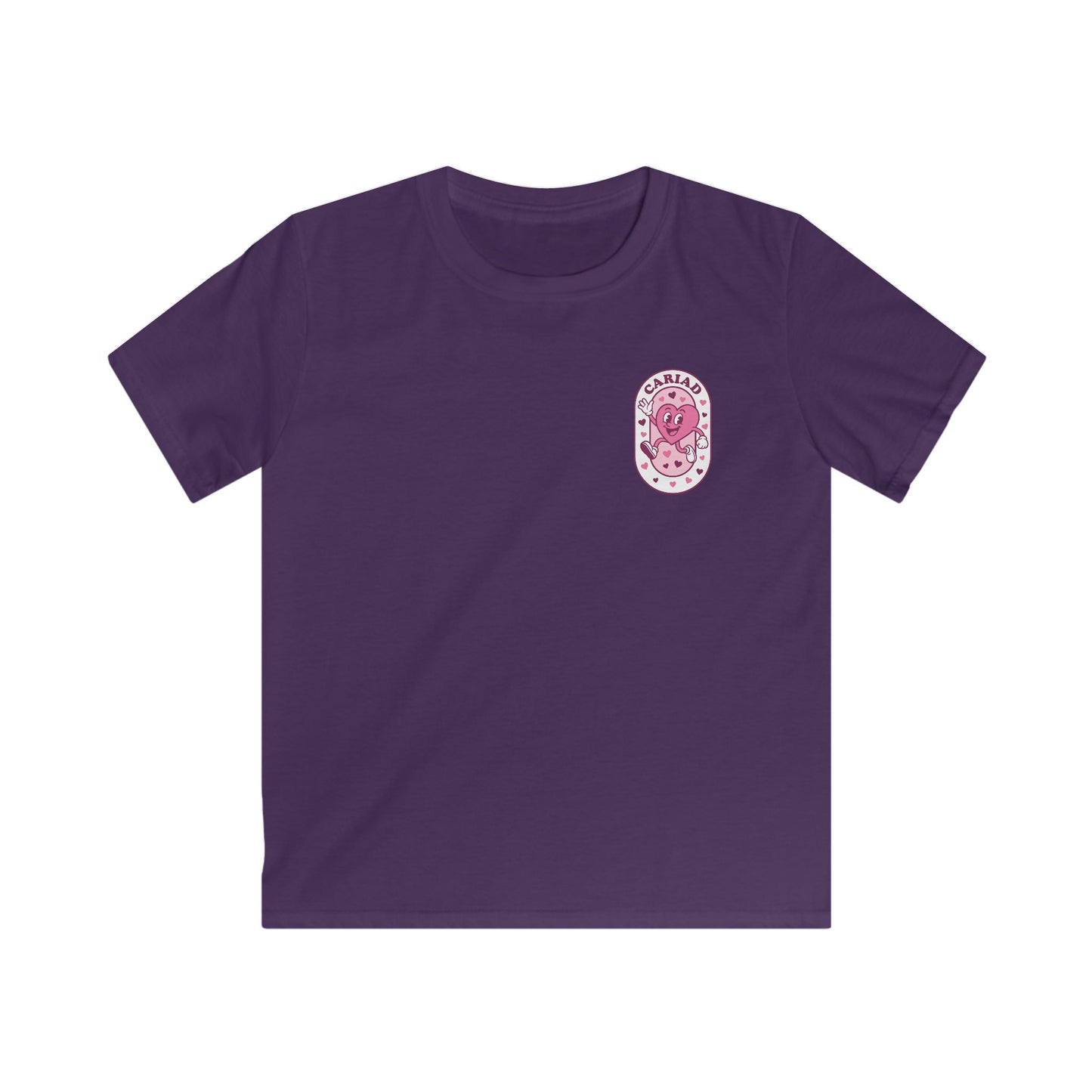 Kids Cariad Tee — Welsh Retro Heart T-Shirt