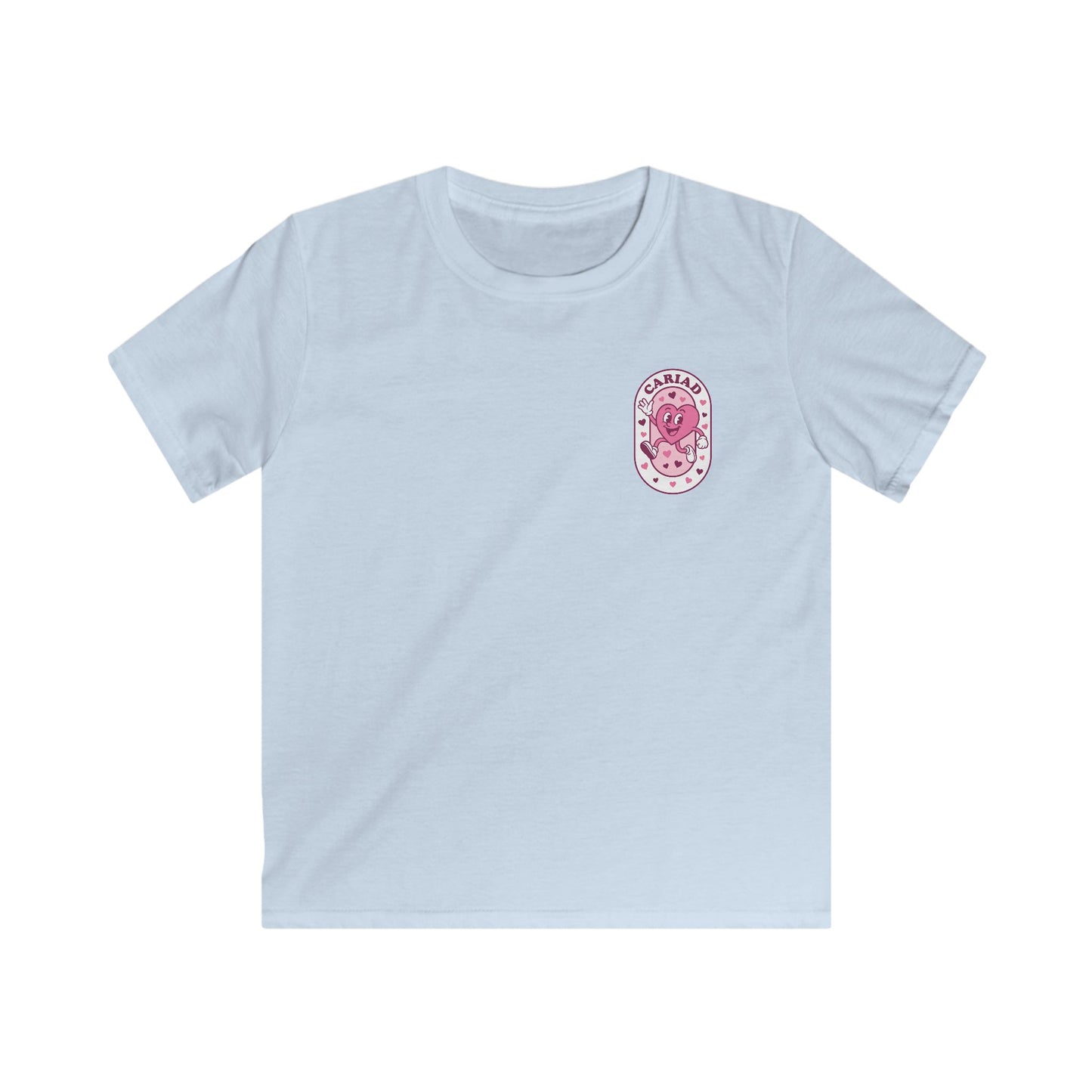 Kids Cariad Tee — Welsh Retro Heart T-Shirt