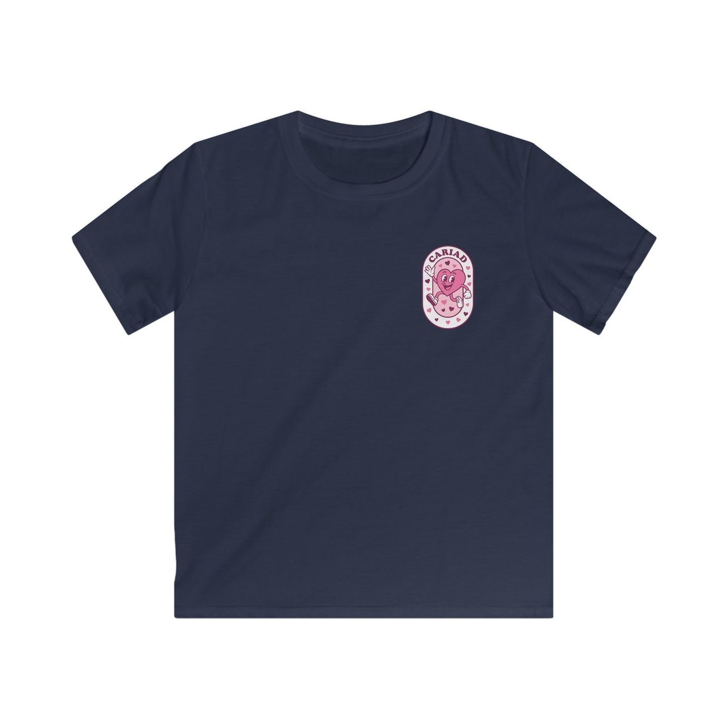 Kids Cariad Tee — Welsh Retro Heart T-Shirt