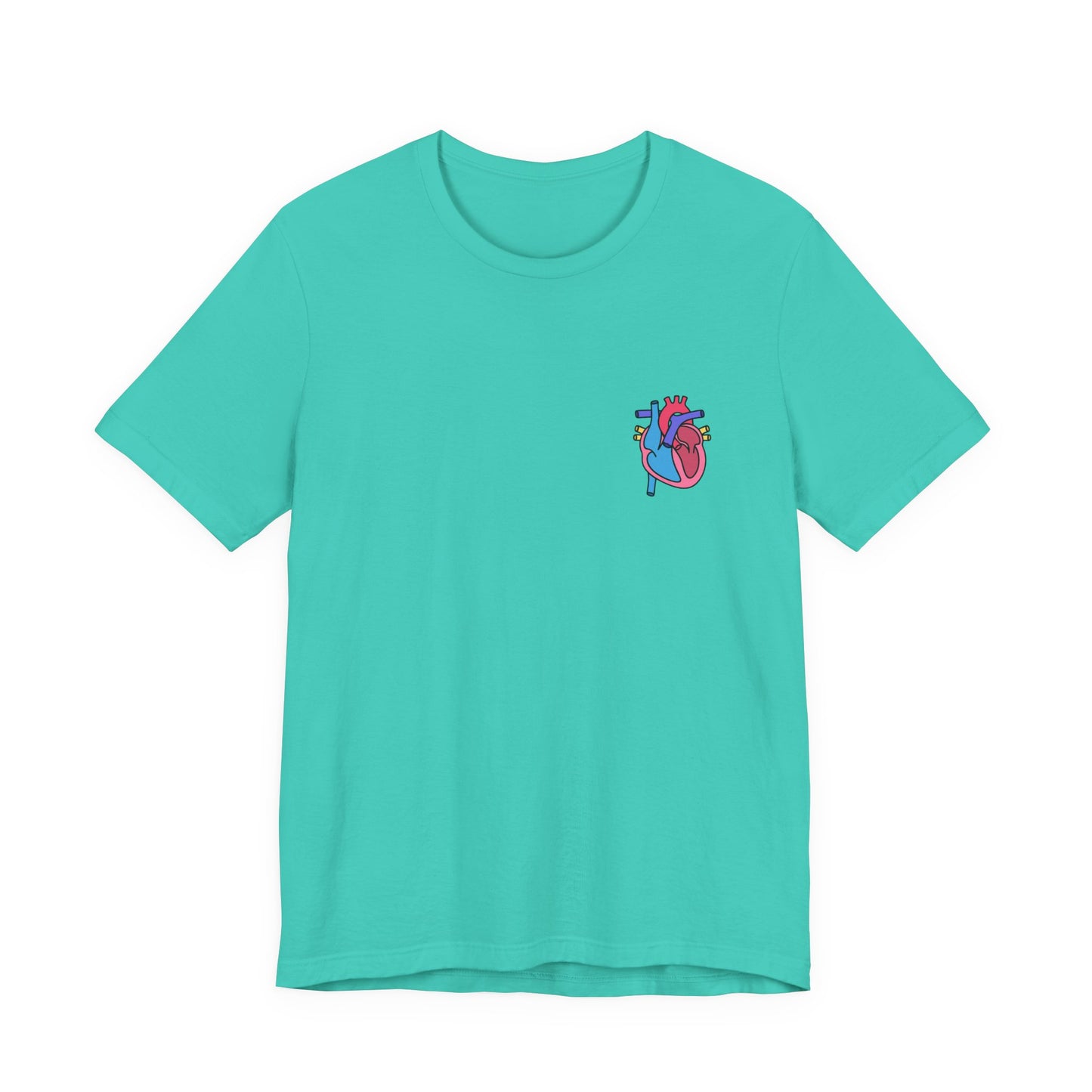 Anatomical Heart Graphic Tee — Welsh Labeled Heart Diagram T-Shirt