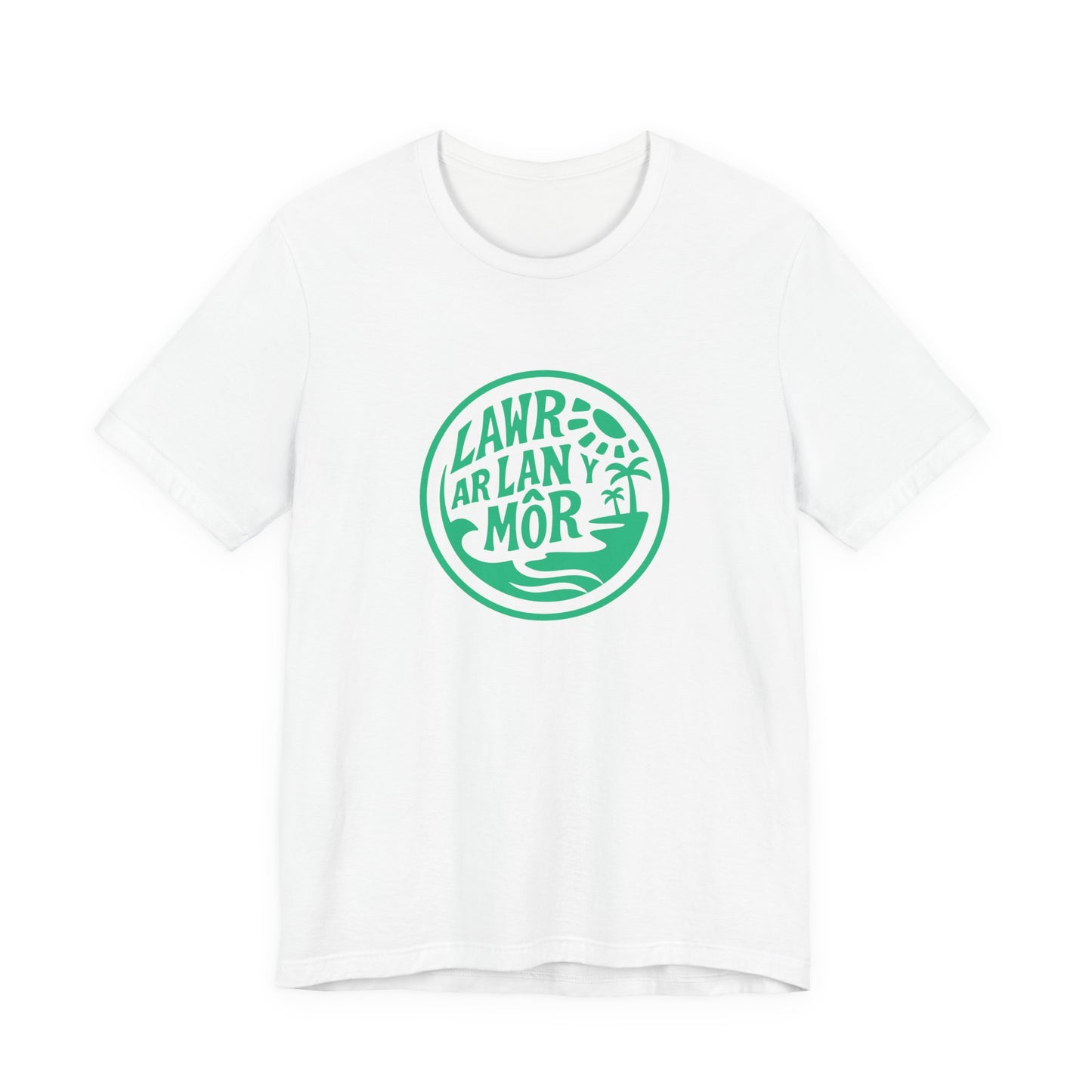 'Lawr Ar Lan y Môr' Coastal Welsh Graphic Tee (Unisex)