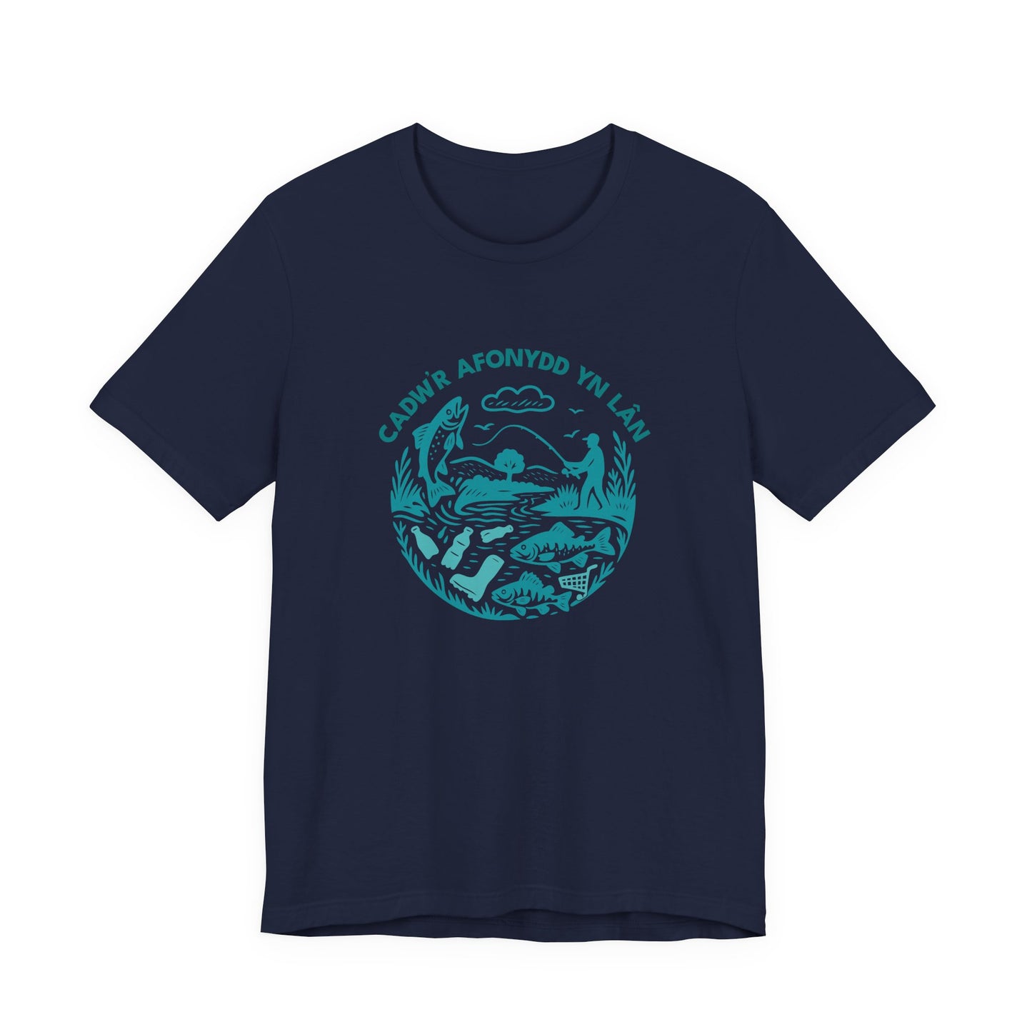 'Cadw’r Afonydd Yn Lan' Welsh River Conservation T‑Shirt