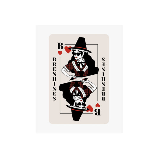 'Brenhines' Welsh Queen of Hearts Fine Art Poster