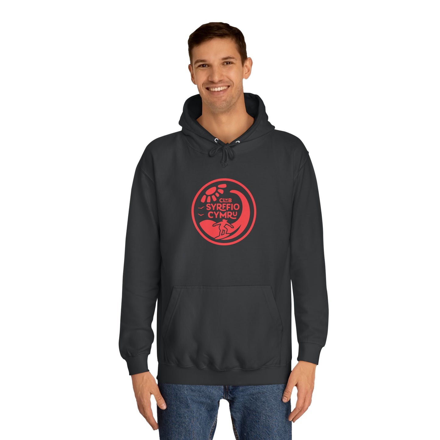 "Clwb Syrffio Cymru" Unisex Hoodie - Welsh Surfing Top