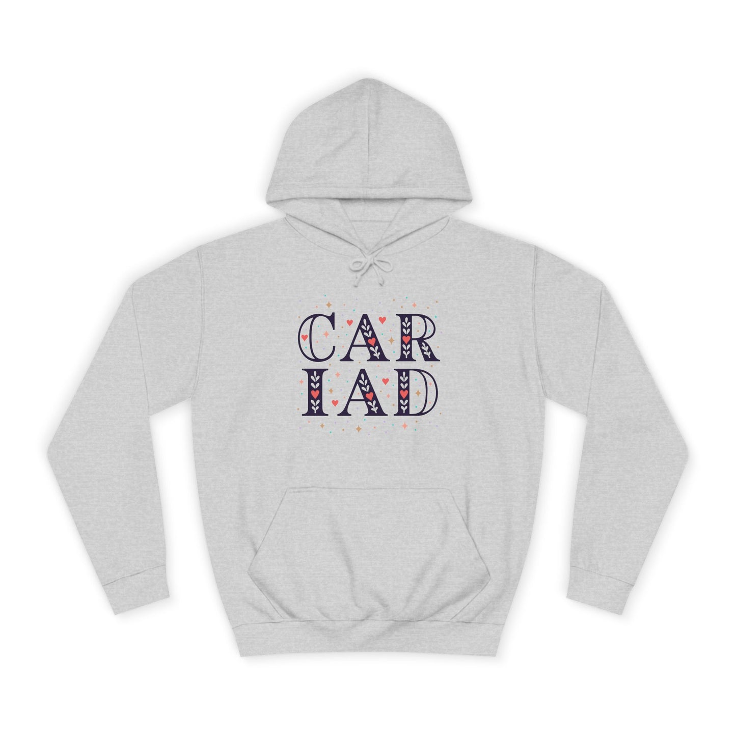 Cariad Unisex Hoodie - Vintage Typography