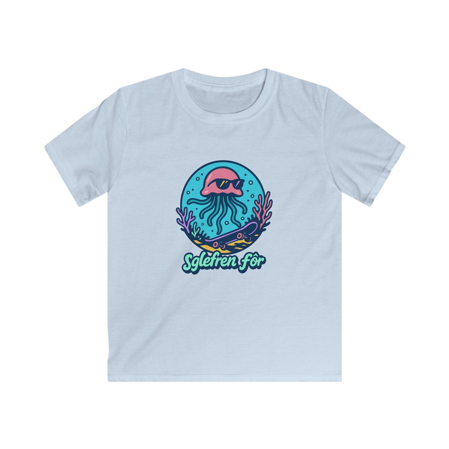 Jellyfish Skating Graphic T-Shirt - "Sglefren Fór" Welsh Skateboarding Tee