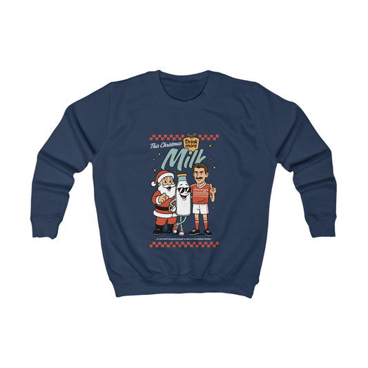 Kids Ian Rush Retro Christmas Jumper– This Christmas Drink More Milk