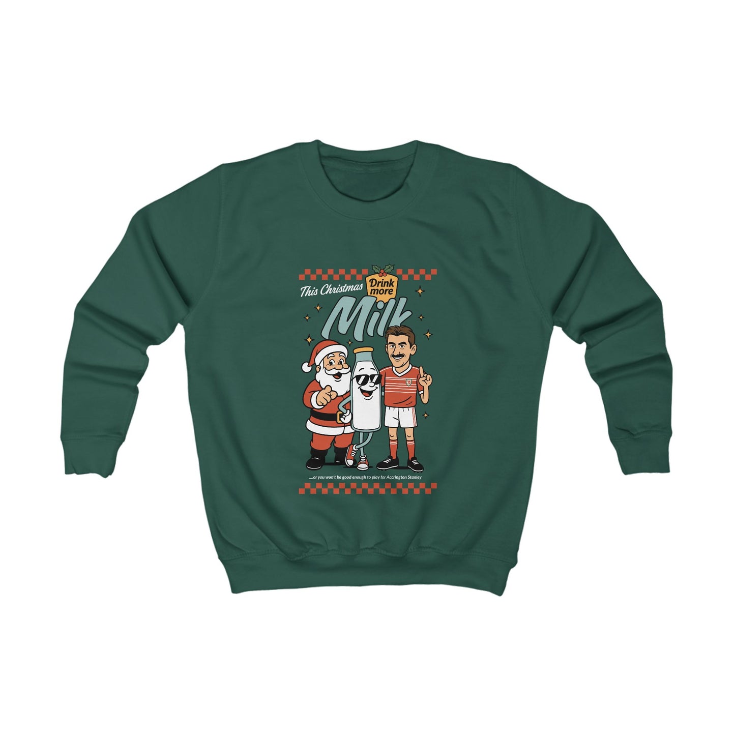 Kids Ian Rush Retro Christmas Jumper– This Christmas Drink More Milk