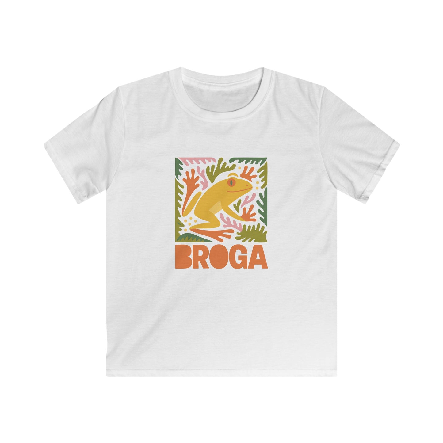 Broga T-shirt — Kids Frog Colourful Retro Graphic Tee