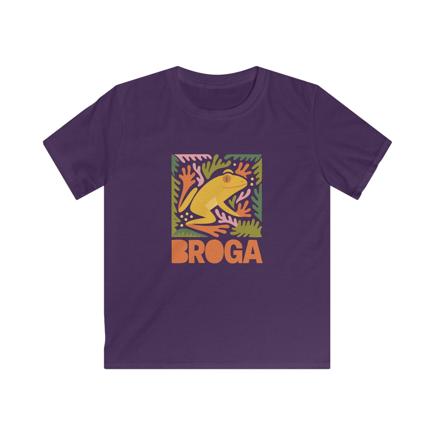 Broga T-shirt — Kids Frog Colourful Retro Graphic Tee