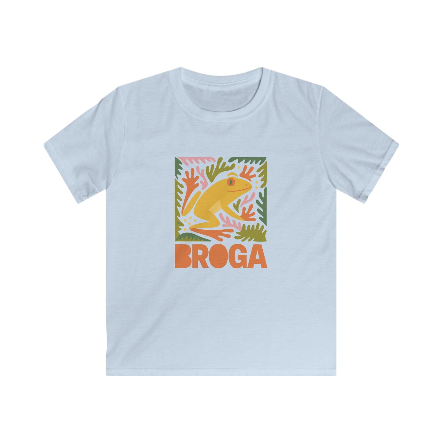 Broga T-shirt — Kids Frog Colourful Retro Graphic Tee