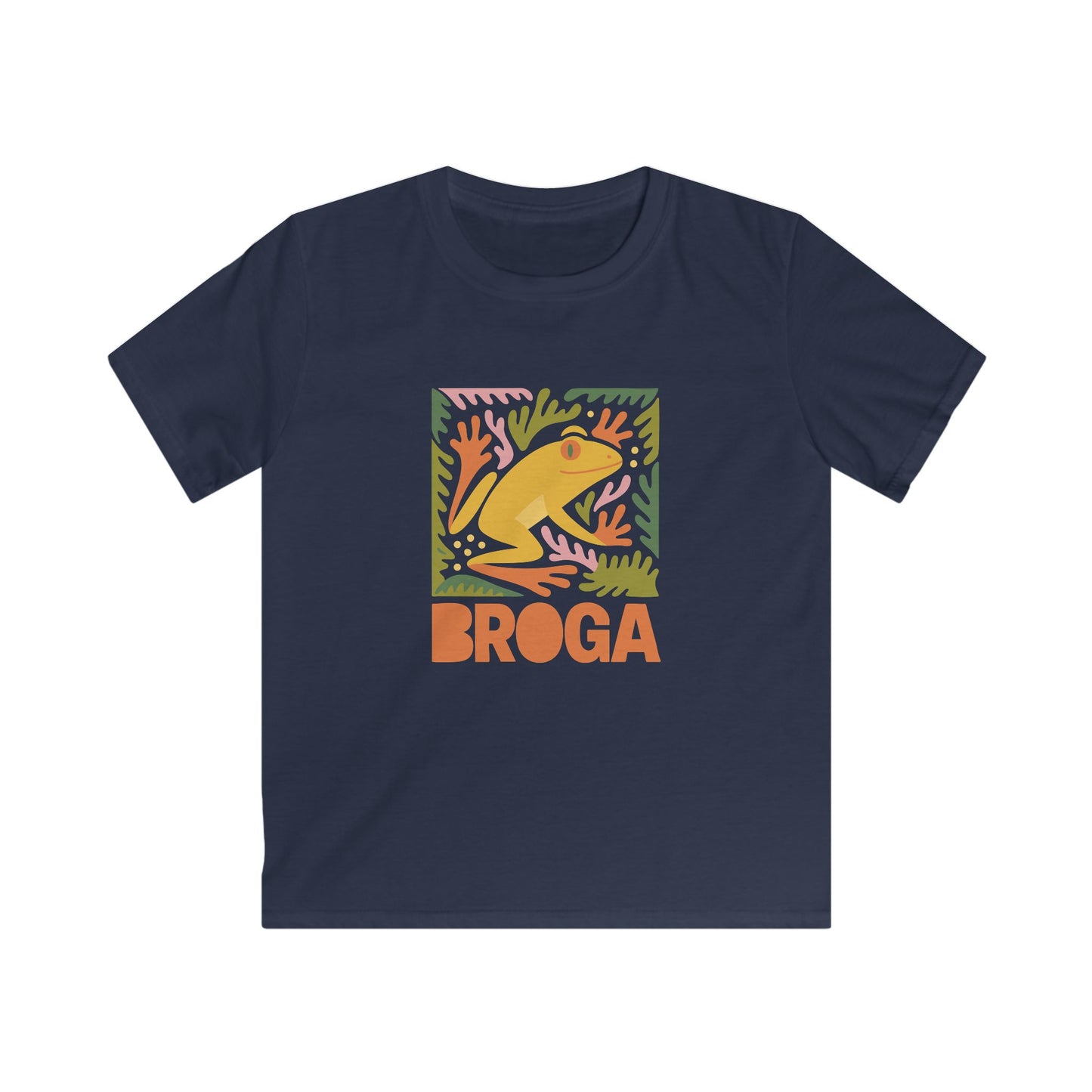 Broga T-shirt — Kids Frog Colourful Retro Graphic Tee