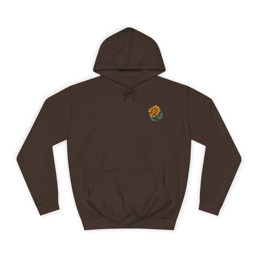 Retro Sunflower 'Blodau Haul' Unisex Hoodie (Double Sided)