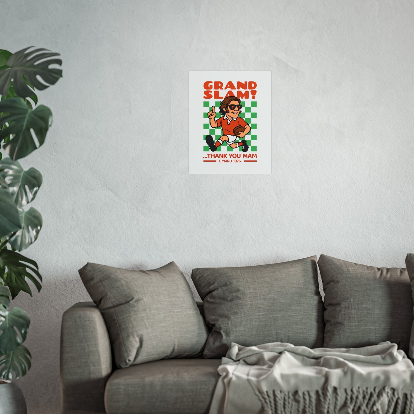 Retro Welsh Rugby 'Grand Slam 1976' Fine Art Poster