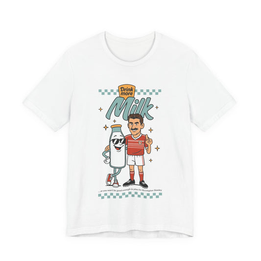 Ian Rush 'Drink More Milk' Retro Unisex T-Shirt
