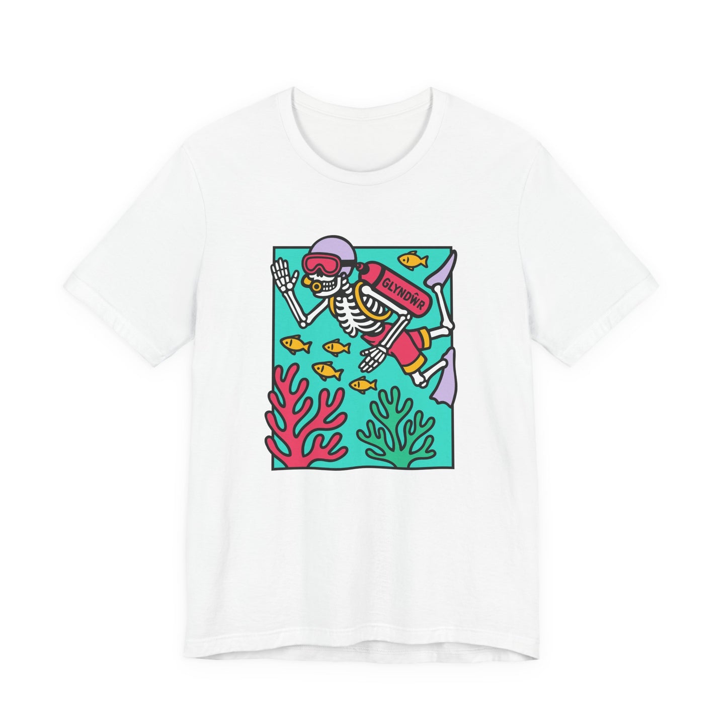 Skeleton Glyndŵr Scuba Diver Unisex Tee