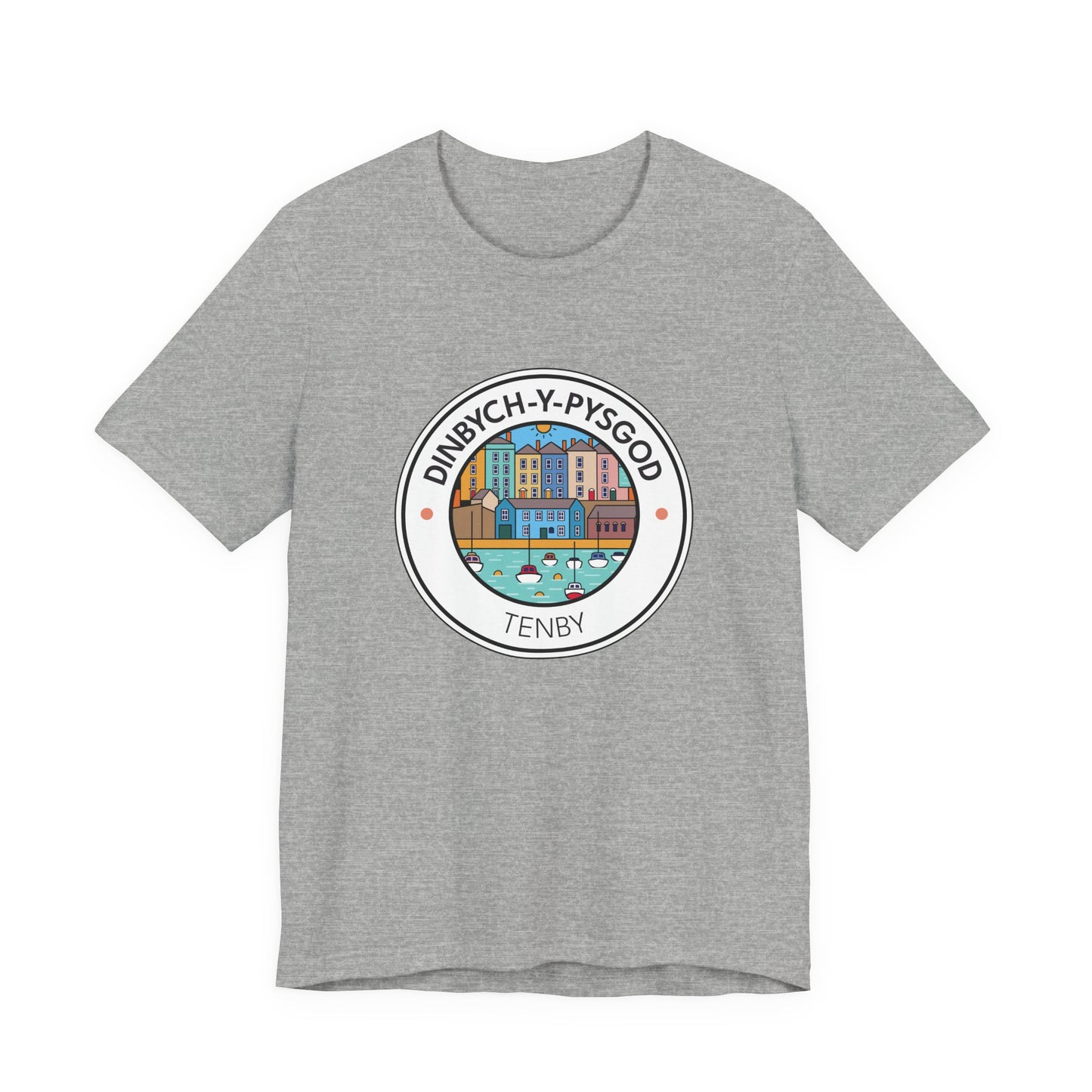 Tenby Harbour Graphic Tee (Unisex) – 'Dinbych-Y-Pysgod' T-Shirt