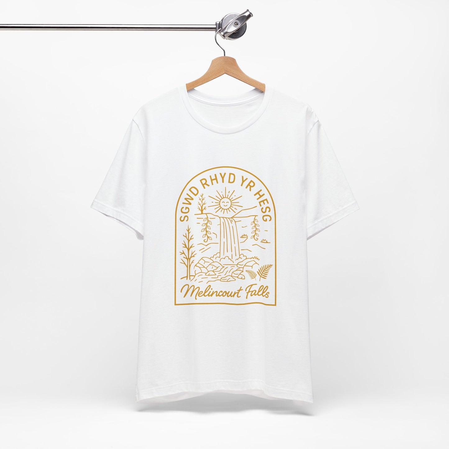 Melincourt Falls Waterfall Tee (Unisex) — 'Sgwd Rhyd Yr Hesg' Resolven Graphic Shirt