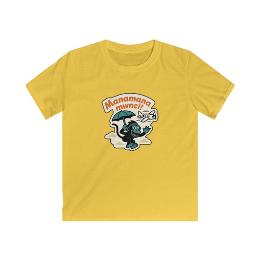 "Manamana Mwnci" - Kids Monkey Graphic T-Shirt