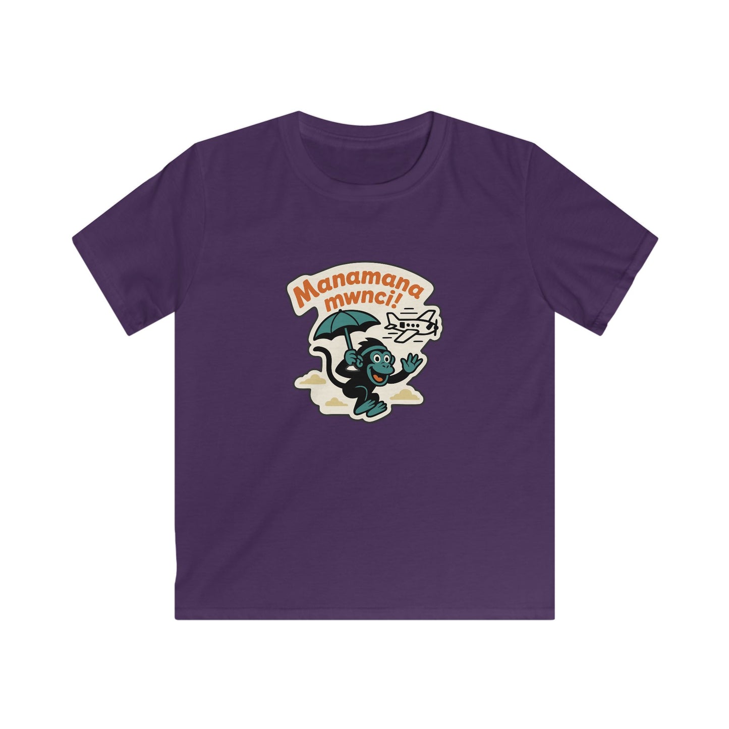"Manamana Mwnci" - Kids Monkey Graphic T-Shirt