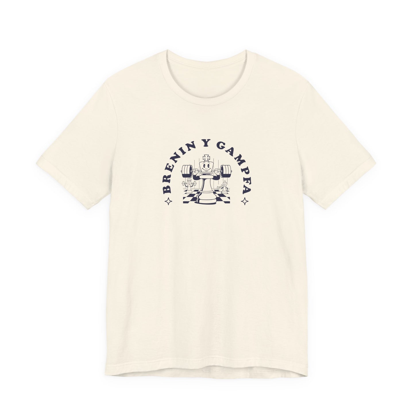 'Brenin y Gampfa'  Retro Chess T-Shirt (Unisex) - Vintage King of the Gym Welsh T-Shirt