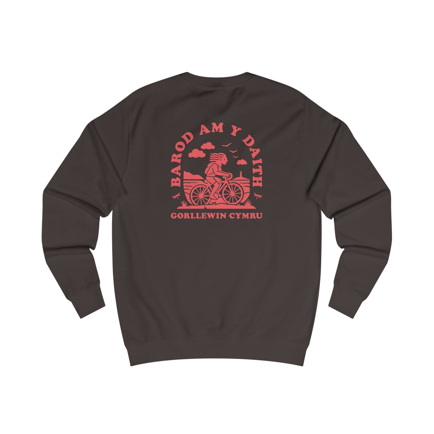 West Wales Cycling Unisex Sweatshirt (Double Sided) - 'Barod Am Y Daith'