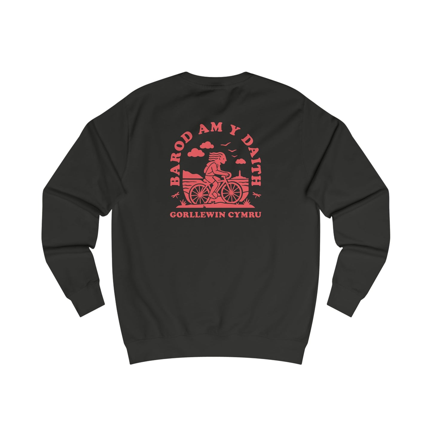 West Wales Cycling Unisex Sweatshirt (Double Sided) - 'Barod Am Y Daith'